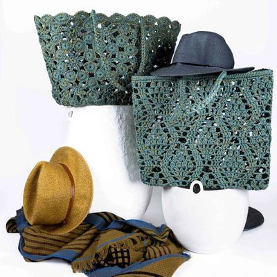 Anouk Crochet Basket in Blue - French Bazaar - Tote Bag - Jade and May