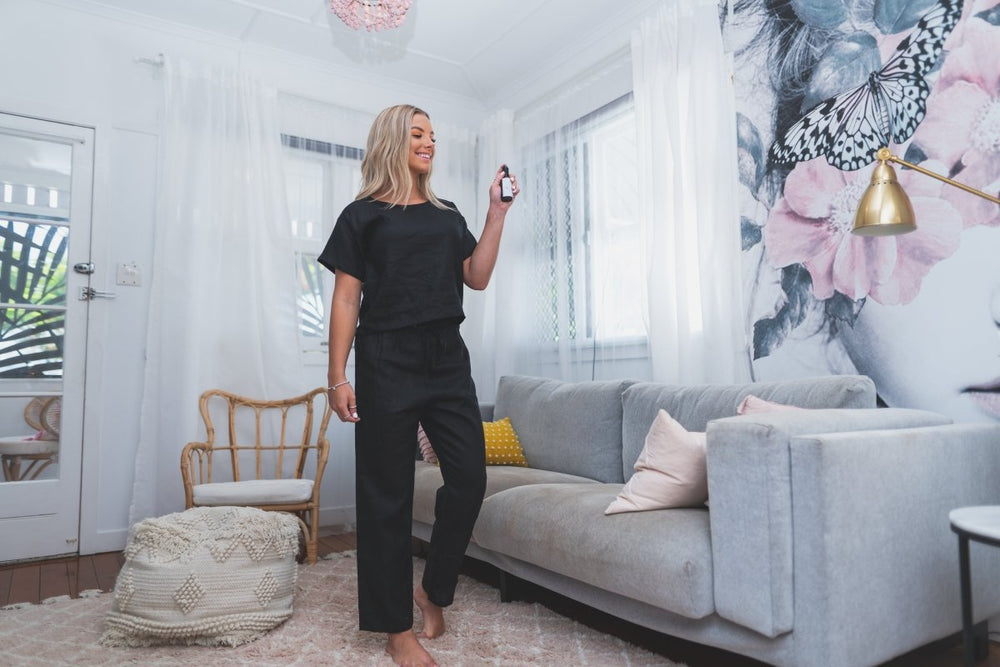 Black Linen Tee & Pant Pyjama Set - Jade and May - Pyjamas - Jade and May