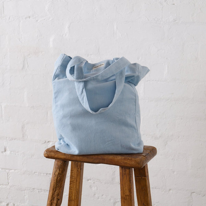 Cord Tote Bag - Baby Blue - Jade and May - Cord Tote Bag - Jade and May