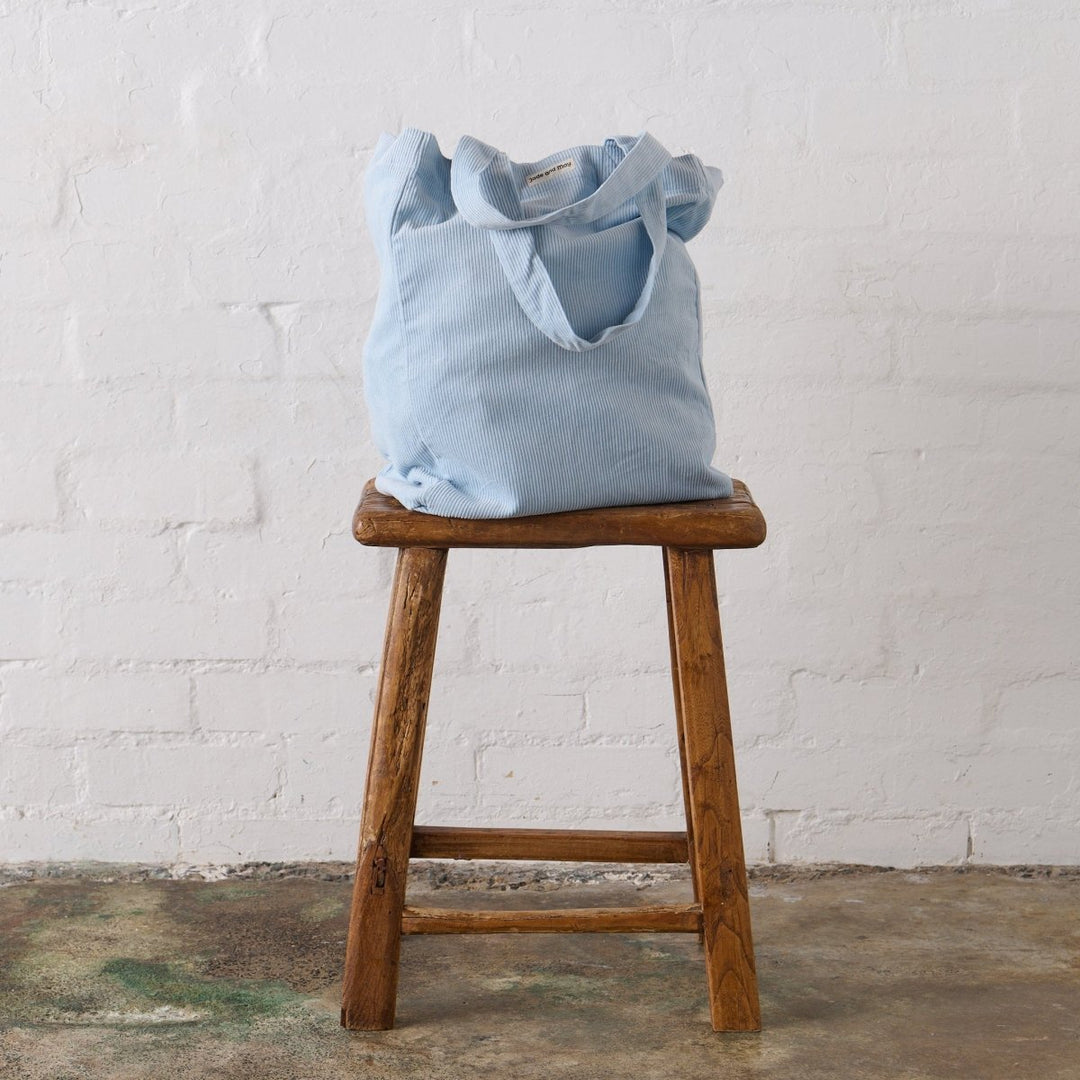 Cord Tote Bag - Baby Blue - Jade and May - Cord Tote Bag - Jade and May