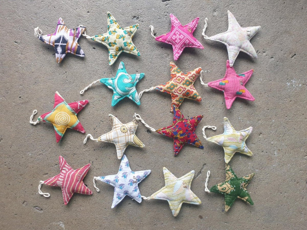 Handmade Fabric Christmas Stars | Offspring Project - Jade and May - Christmas Decorations - Jade and May