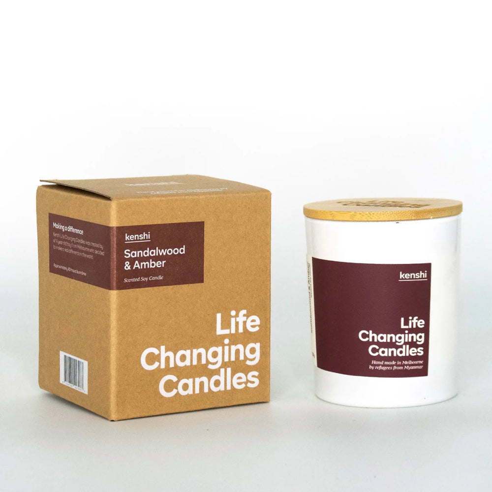 Kenshi Candles - Amber & Sandalwood - Kenshi Candles - Candles That Change Lives - Candles - Jade and May