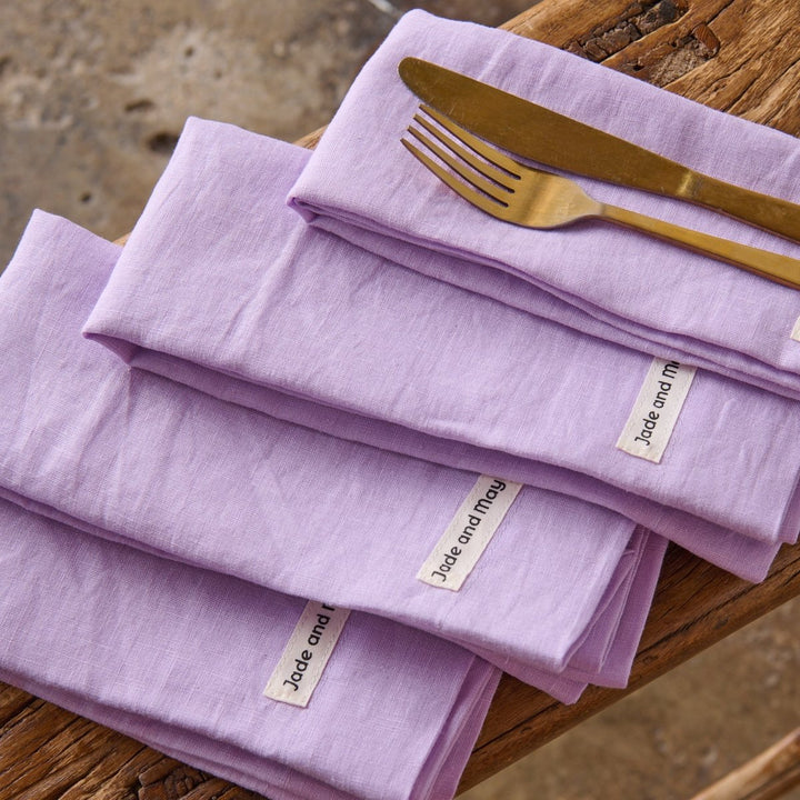 Linen Napkin | Purple - Jade and May - Linen Napkins - Jade and May