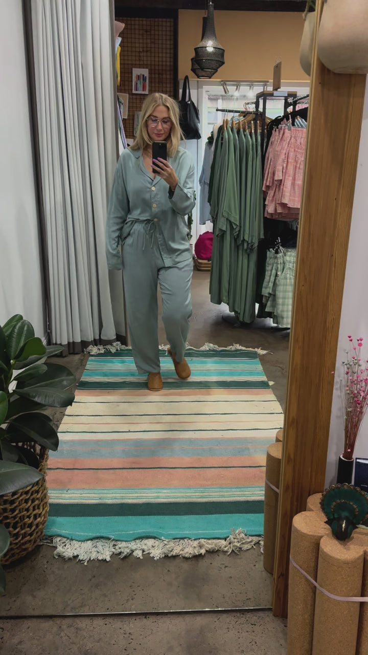 Bamboo Pyjama - Classic Set in Eucalyptus