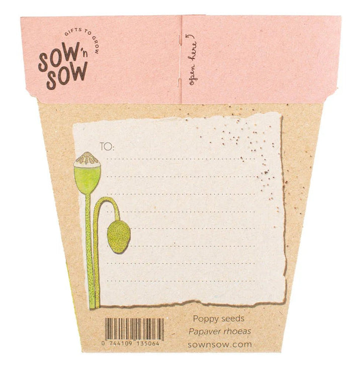 Sow n Sow | Poppy Gift of Seeds - Sow n Sow - Seeds - Jade and May