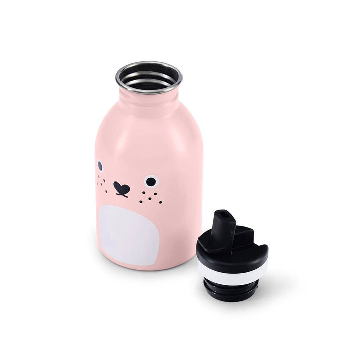 Stainless Steel Water Bottle - Ricecarrot Rabbit in Pink - Noodoll - Drinkware - Jade and May