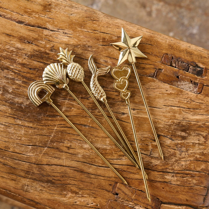 Swizzle Stick in Brass - Jade and May - Brass - Jade and May