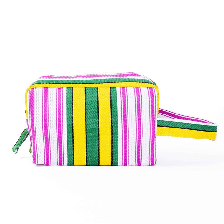 Toiletry Bag from Recycled Nylon - Yellow/Green - Parisian Cool - Toiletry Bag - Jade and May