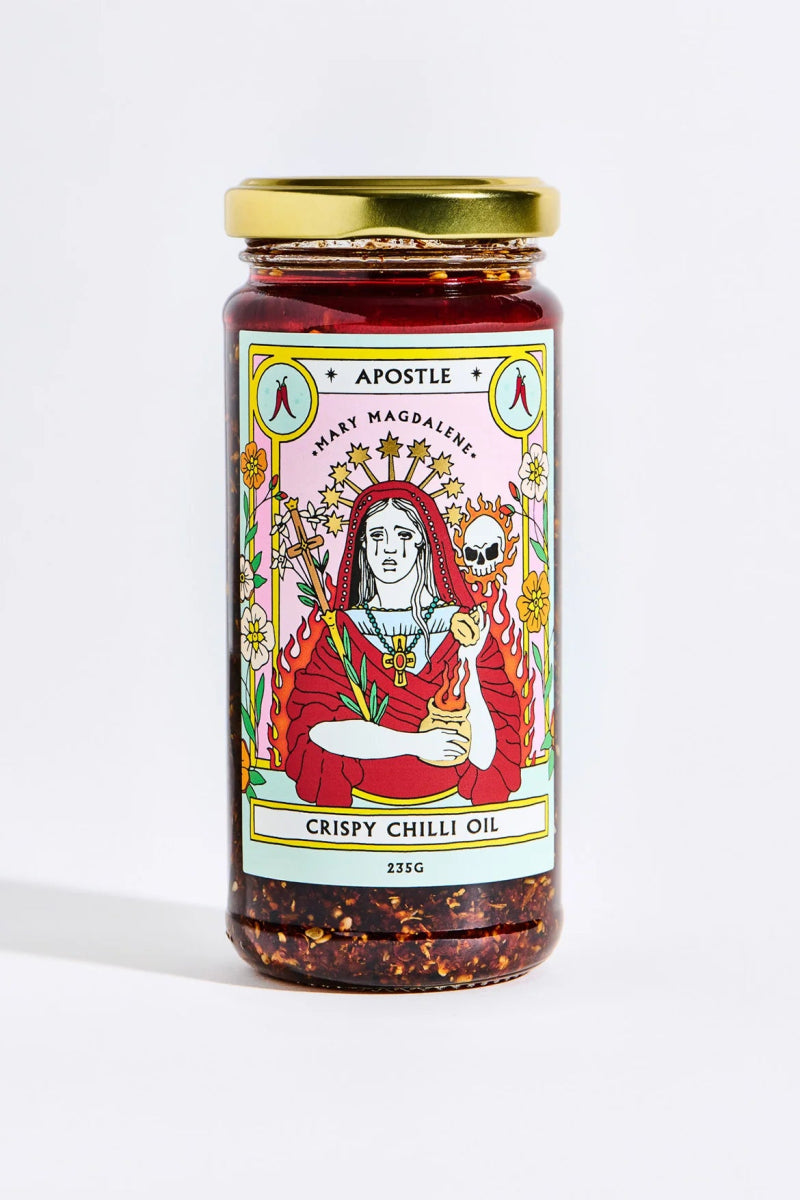 Apostle Hot Sauce | Mary Magdalene - Crispy Chilli Oil-Apostle Hot Sauce-Condiments-Jade and May