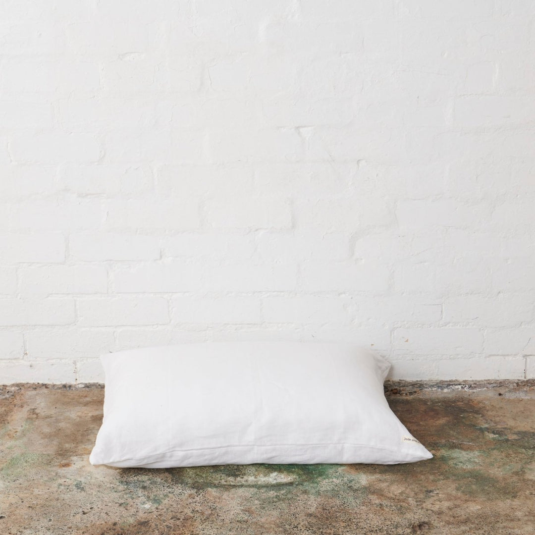 Linen Pillowcase - White-Jade and May-Pillowcase-Jade and May