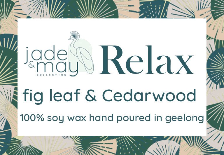 Relax - Fig Leaf & Cedarwood Soy Candle-Jade and May-Candles-Jade and May
