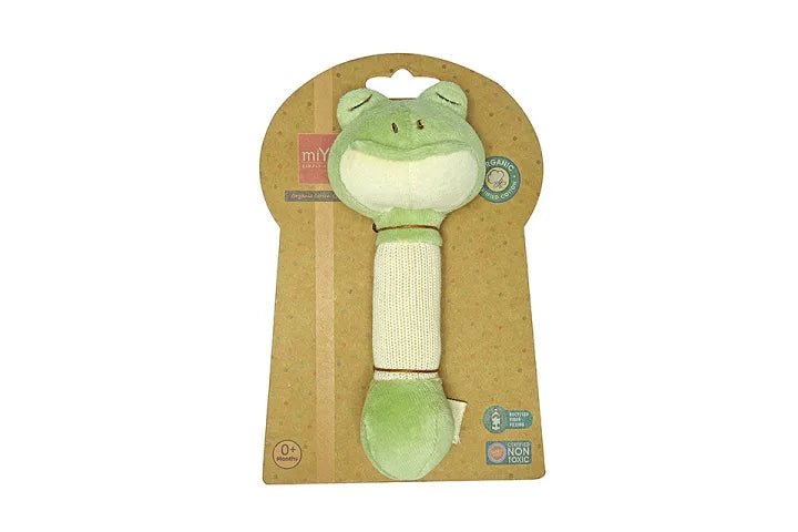 Stick Rattle - Frog | Organic Baby Rattle Miyim-Mayim-Baby Toy-Jade and May