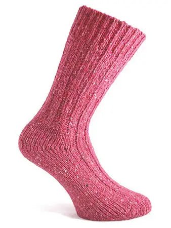 Warm Socks - Pink Irish Wool | Donegal Socks-Donegal Socks-Socks-Jade and May