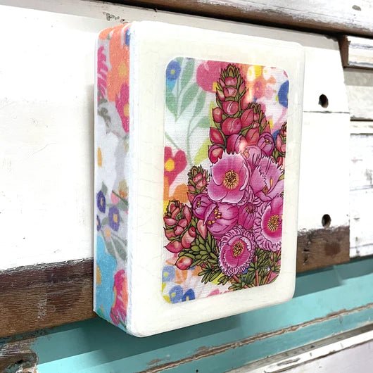 Woodblock Art - Featherflower | Lost and Found Art Co-Lost and Found Art Co-Art-Jade and May