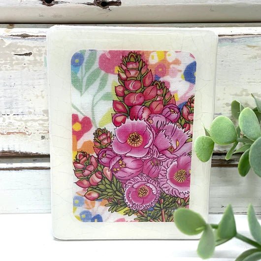 Woodblock Art - Featherflower | Lost and Found Art Co-Lost and Found Art Co-Art-Jade and May