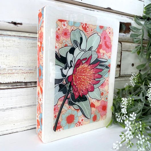 Woodblock Art - Murchison Rose | Lost and Found Art Co-Lost and Found Art Co-Art-Jade and May