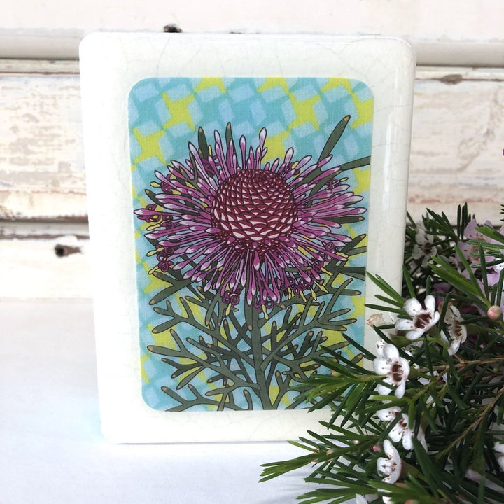 Woodblock Art - Rose Coneflower | Lost and Found Art Co-Lost and Found Art Co-Art-Jade and May